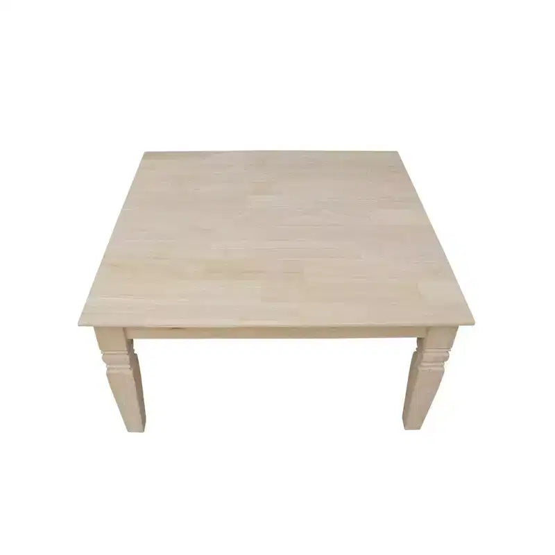 Table basse carrée Java Bois/Tannin - International Concepts : Bois dur non fini, style ferme, 45,7 cm de haut