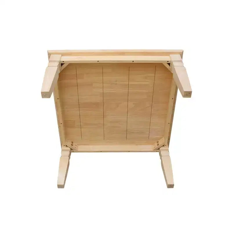 Table basse carrée Java Bois/Tannin - International Concepts : Bois dur non fini, style ferme, 45,7 cm de haut