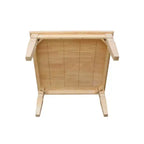 Table basse carrée Java Bois/Tannin - International Concepts : Bois dur non fini, style ferme, 45,7 cm de haut