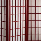 Paravent Shoji 6 pans, hauteur 1,22 m, Cadre en Palissandre : Meubles Orientaux, Cadre en bois massif, Ferronnerie métallique, Aucun assemblage requis