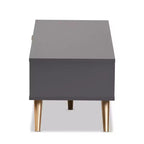 Table basse Kelson Wood Gris Foncé/Doré - Baxton Studio
