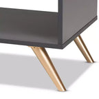 Table basse Kelson Wood Gris Foncé/Doré - Baxton Studio