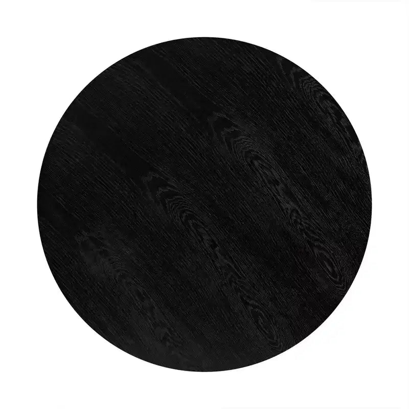 Table Basse Ronde Sylvie Chêne/Métal Noir - Armen Living