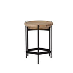 Tables gigognes Powell Tyrion en bois et métal, couleur naturelle