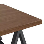 Table basse Hawkins en métal et bois, noyer - WyndenHall : rectangle industriel marron foncé avec rangement, cadre noir