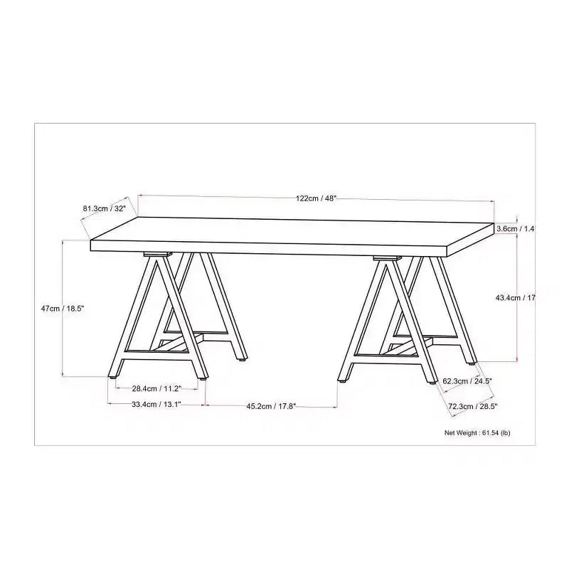 Table basse Hawkins en métal et bois, noyer - WyndenHall : rectangle industriel marron foncé avec rangement, cadre noir