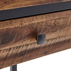 Table basse rustique en bois Claremont et 2 tables d'appoint noires – Alaterre Furniture : ensemble 3 pièces avec étagère et tiroirs