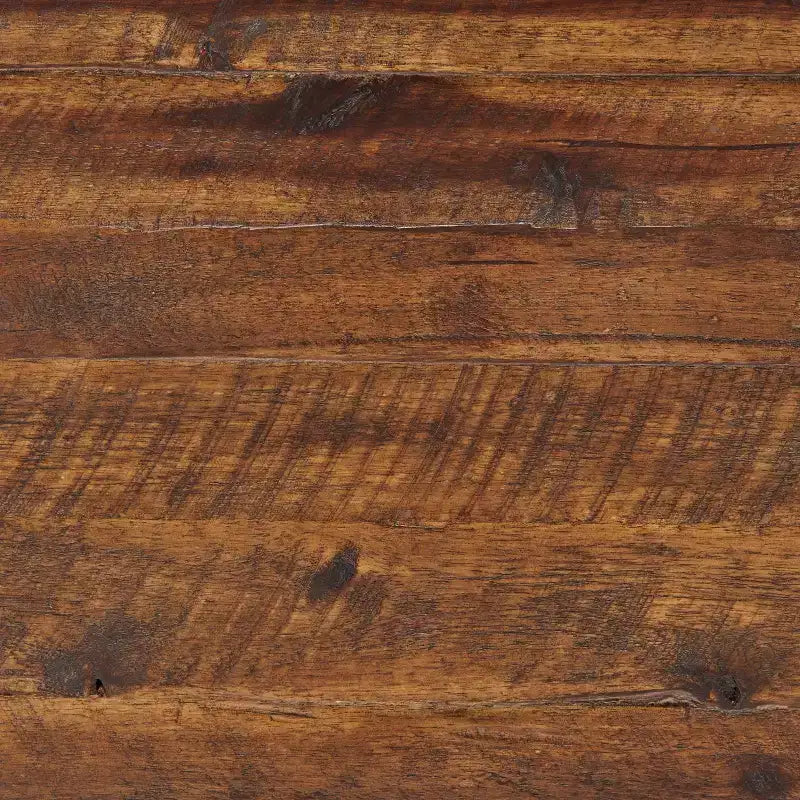 Table basse rustique en bois Claremont et 2 tables d'appoint noires – Alaterre Furniture : ensemble 3 pièces avec étagère et tiroirs