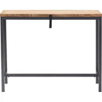 Table console Dobson en bois naturel et métal noir Naturel - Finch : Finition chêne, Style industriel, Étagère fixe