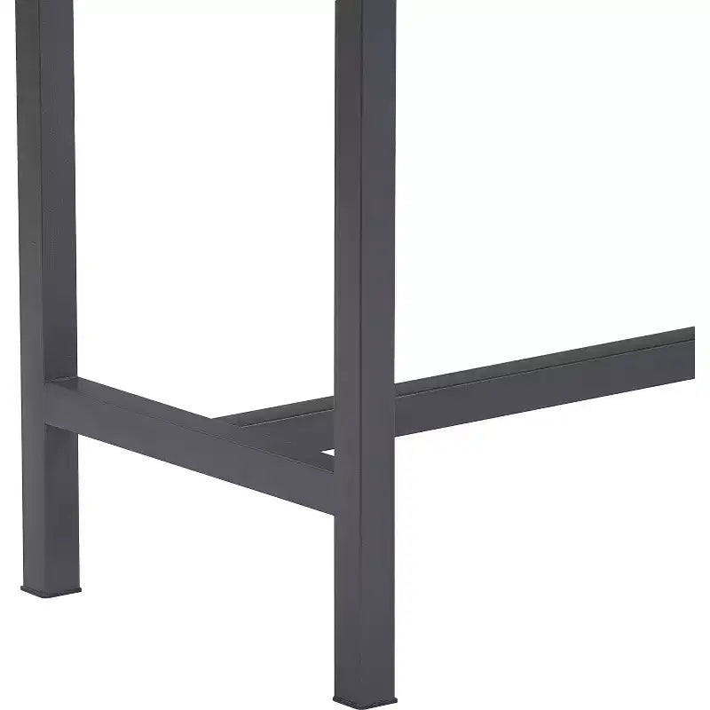 Table console Dobson en bois naturel et métal noir Naturel - Finch : Finition chêne, Style industriel, Étagère fixe