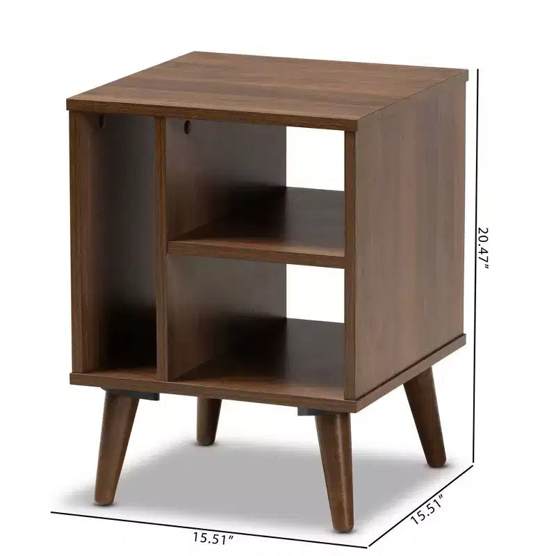 Table d'appoint Sami en noyer - Baxton Studio
