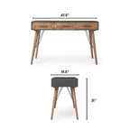 Table console de bureau Friedman grise - Finch