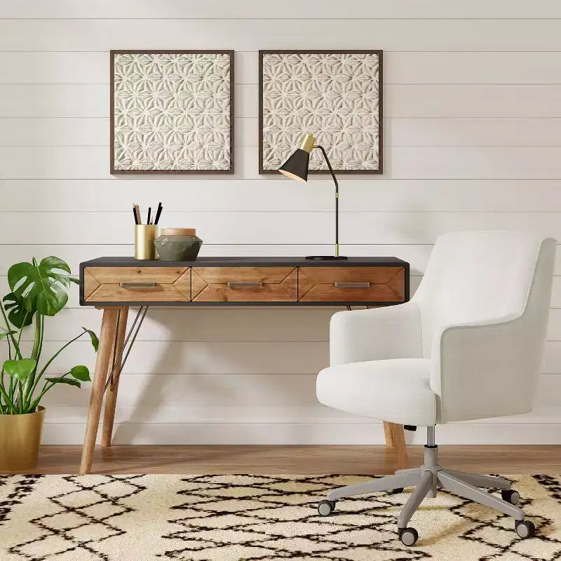 Table console de bureau Friedman grise - Finch