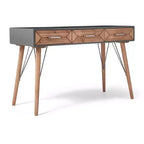Table console de bureau Friedman grise - Finch