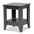 Audra Wood End Table Gray - Baxton Studio