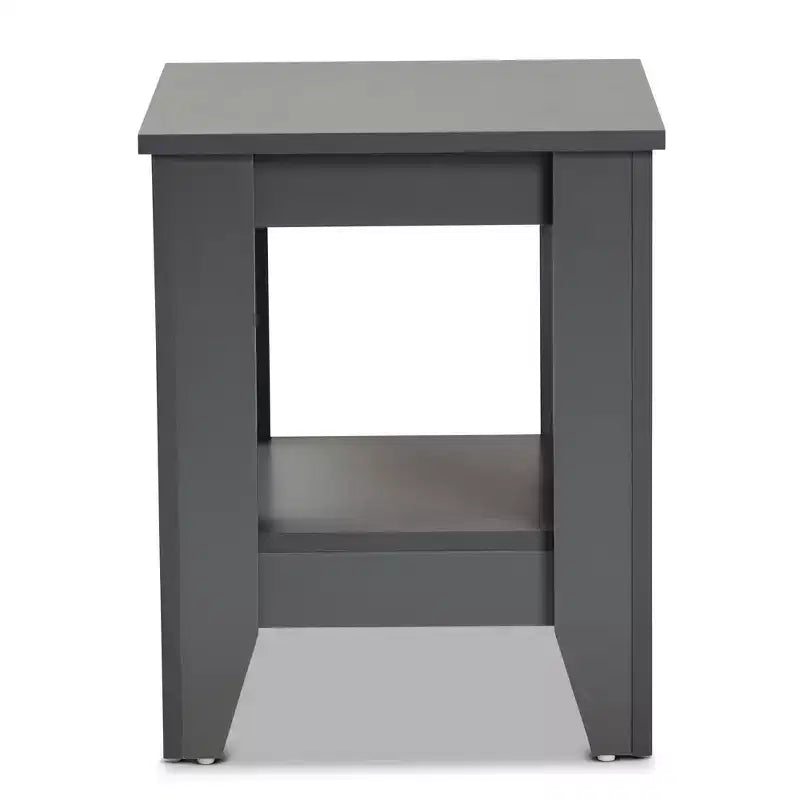 Audra Wood Table d'appoint Gris - Baxton Studio