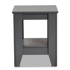 Audra Wood Table d'appoint Gris - Baxton Studio