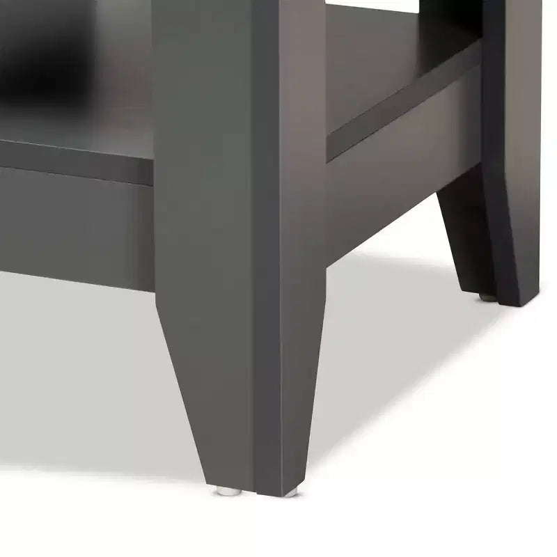 Audra Wood Table d'appoint Gris - Baxton Studio