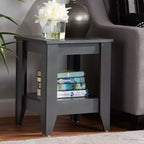 Audra Wood Table d'appoint Gris - Baxton Studio