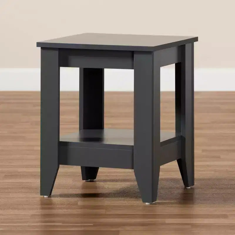Audra Wood Table d'appoint Gris - Baxton Studio
