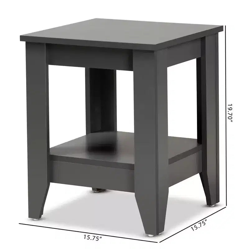 Audra Wood Table d'appoint Gris - Baxton Studio