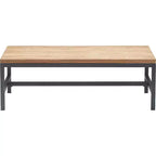 Dobson Natural Wood and Black Metal Coffee Table Natural - Finch