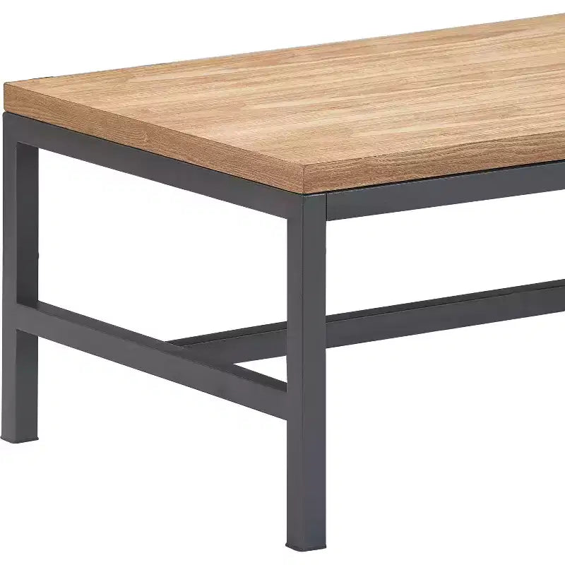 Table basse Dobson en bois naturel et métal noir Naturel - Finch