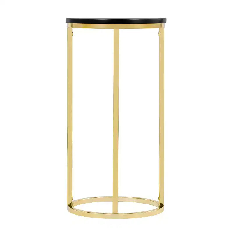Table d'appoint ronde Ellias Noir/Or - Finch