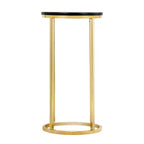 Table d'appoint ronde Ellias Noir/Or - Finch