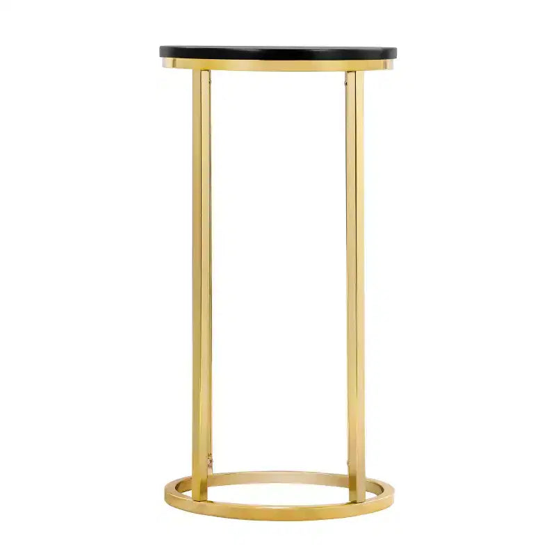 Table d'appoint ronde Ellias Noir/Or - Finch