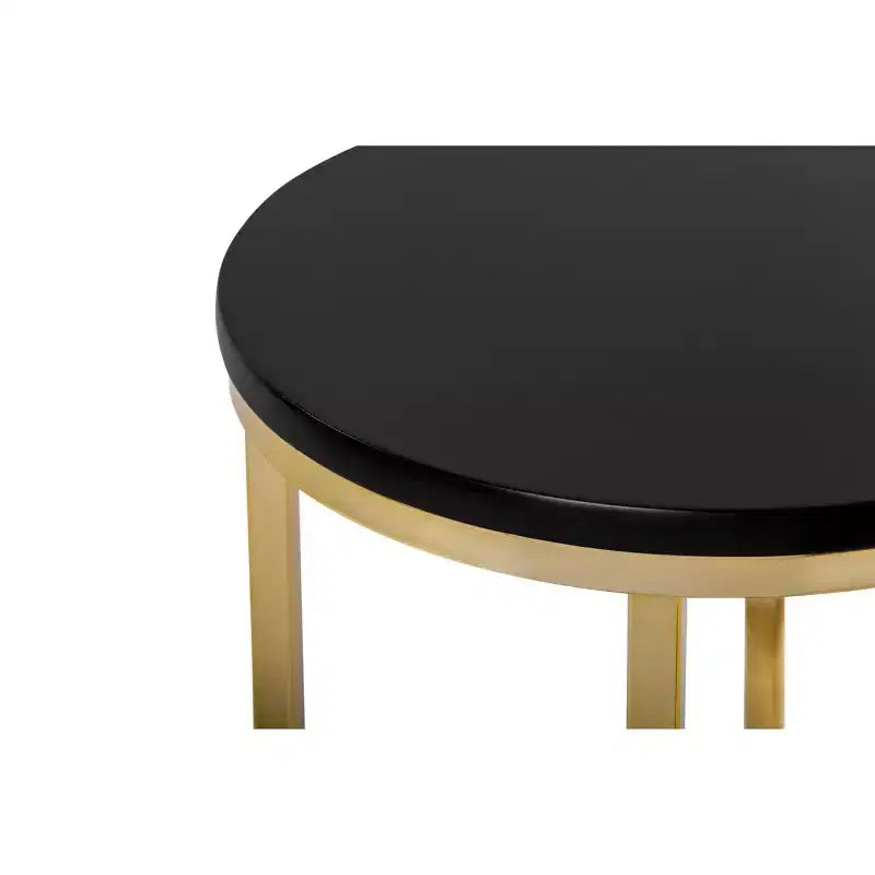 Table d'appoint ronde Ellias Noir/Or - Finch