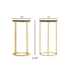 Table d'appoint ronde Ellias Noir/Or - Finch