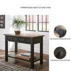 Table basse/de console Tyler Creek gris-brun/noir – Signature Design by Ashley : moderne du milieu du siècle avec étagère ouverte, tiroir de rangement