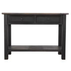 Table basse/de console Tyler Creek gris-brun/noir – Signature Design by Ashley : moderne du milieu du siècle avec étagère ouverte, tiroir de rangement