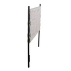 Tête de lit en polyester/métal tressé Queen Matisse noir/crème - LumiSource
