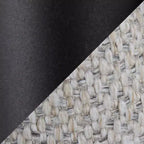 Tête de lit en polyester/métal tressé Queen Matisse noir/crème - LumiSource