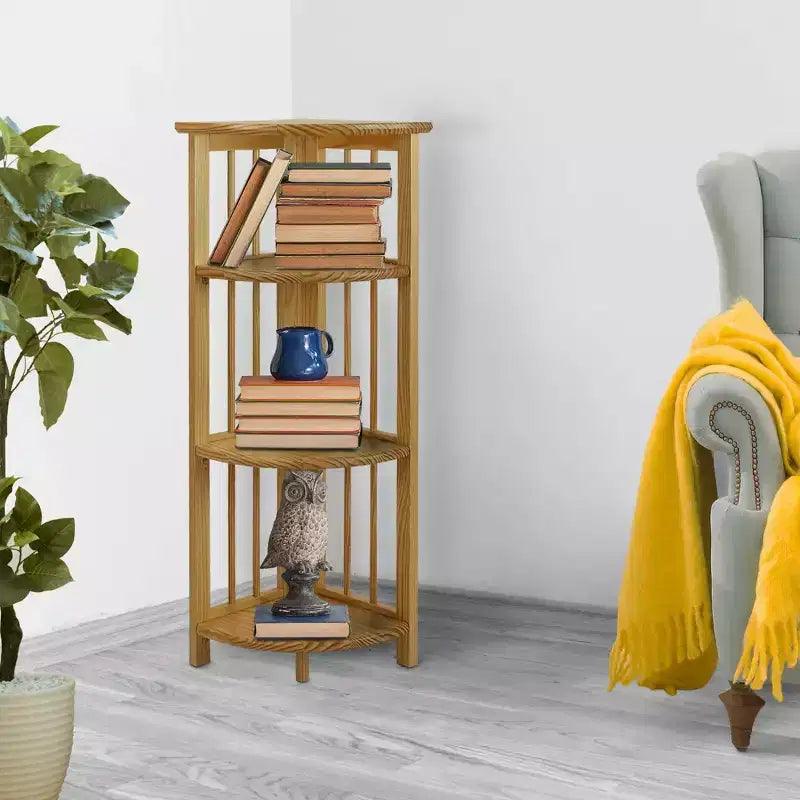 Étagère d'angle pliante à 4 niveaux - Flora Home