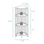 Étagère d'angle pliante à 4 niveaux - Flora Home