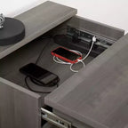 Table de chevet flexible avec station de recharge et tiroirs - South Shore
