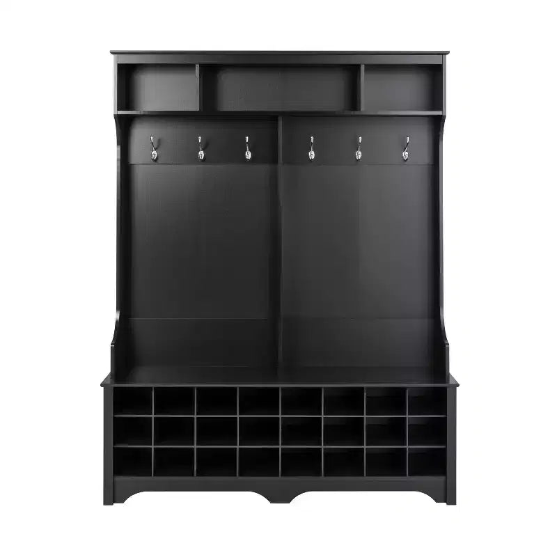 Meuble d'entrée Prepac de 60 po de large avec 24 casiers à chaussures