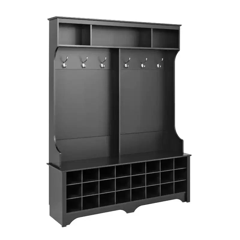 Meuble d'entrée Prepac de 60 po de large avec 24 casiers à chaussures