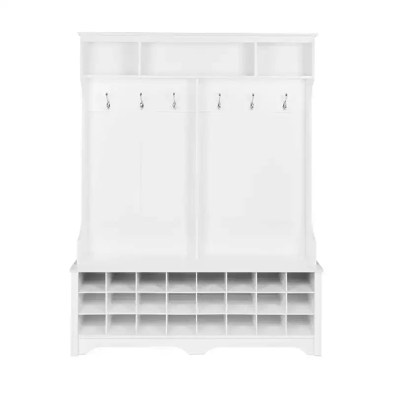 Meuble d'entrée Prepac de 60 po de large avec 24 casiers à chaussures