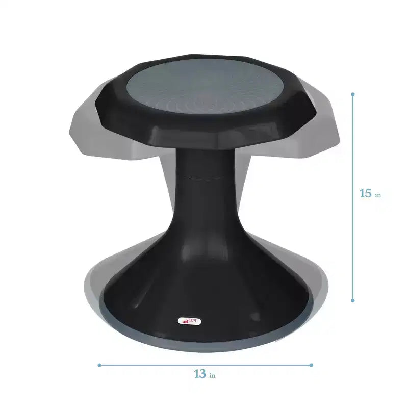 Tabouret oscillant ECR4Kids ACE Active Core Engagement, hauteur d'assise de 38 cm, siège flexible