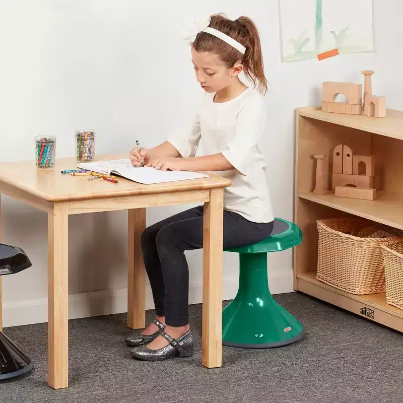 Tabouret oscillant ECR4Kids ACE Active Core Engagement, hauteur d'assise de 38 cm, siège flexible