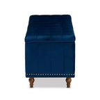 Banc ottoman de rangement capitonné en velours Kaylee - Baxton Studio