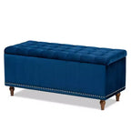 Banc ottoman de rangement capitonné en velours Kaylee - Baxton Studio