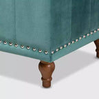 Banc ottoman de rangement capitonné en velours Kaylee - Baxton Studio