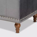 Banc ottoman de rangement capitonné en velours Kaylee - Baxton Studio