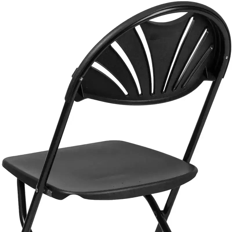 Chaise pliante Flash Furniture, série HERCULES, lot de 8, dossier éventail en plastique, capacité de 295 kg