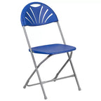Chaise pliante Flash Furniture, série HERCULES, lot de 8, dossier éventail en plastique, capacité de 295 kg